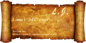 Lampl József névjegykártya